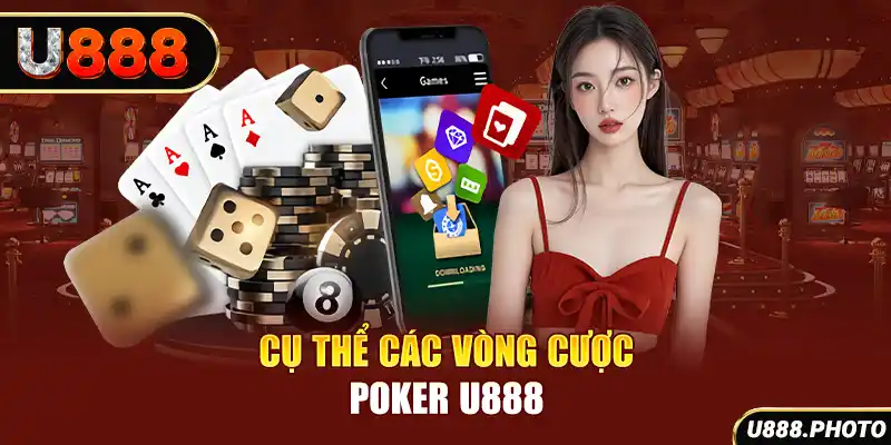 Cụ thể các vòng cược Poker U888